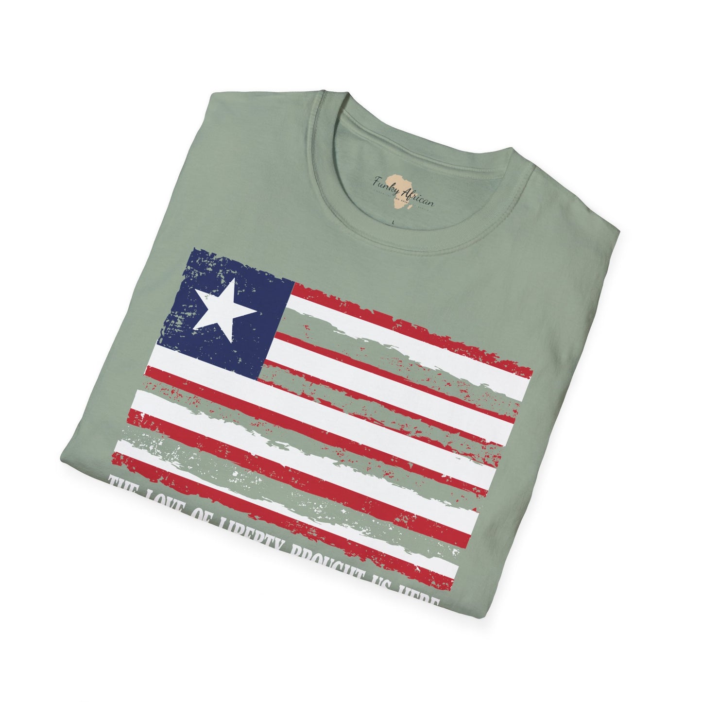 Liberia strip unisex softstyle tee