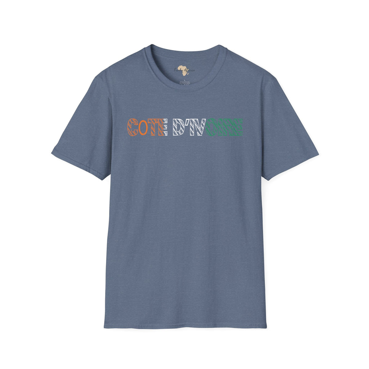 Côte d'Ivoire text unisex softstyle tee Funky African