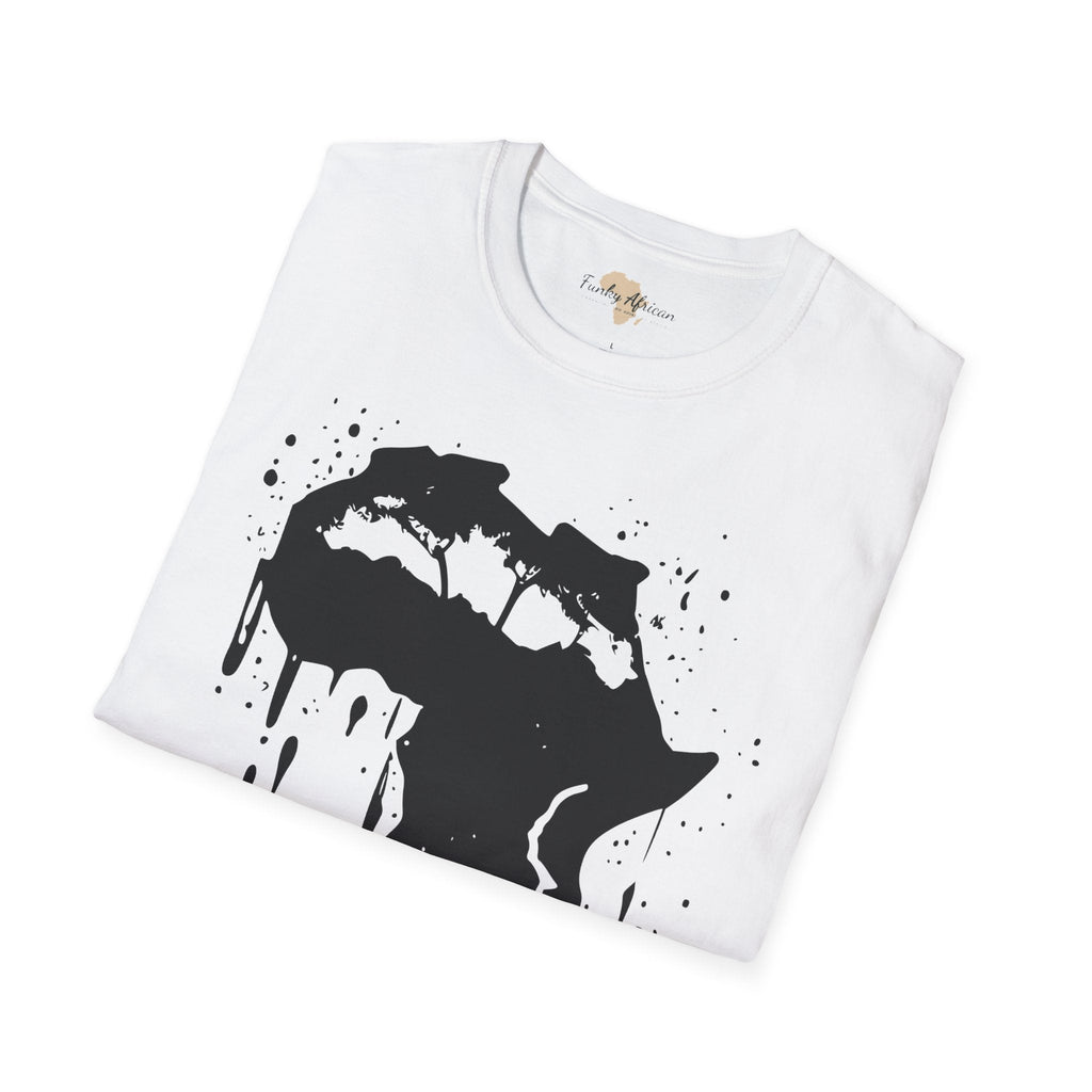 African map graffiti unisex softstyle tee Funky African