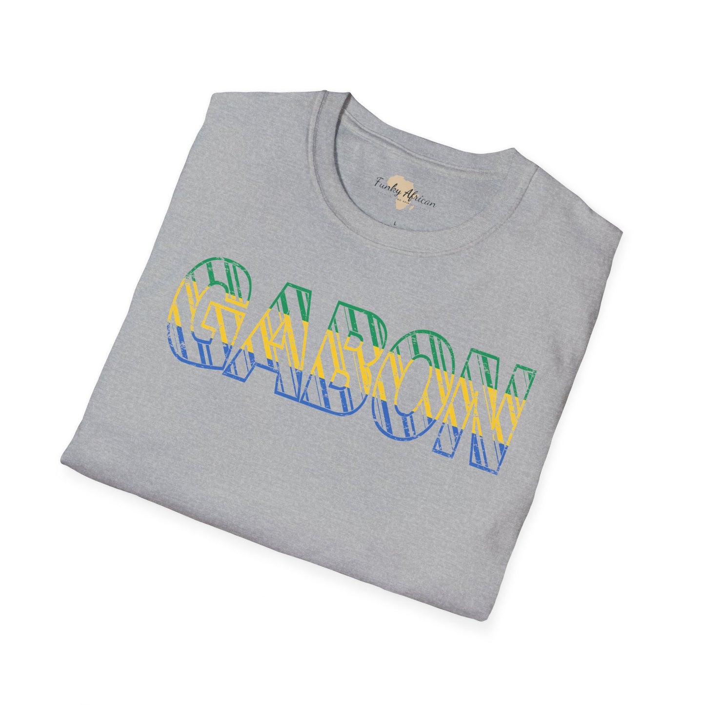 Gabon text unisex softstyle tee