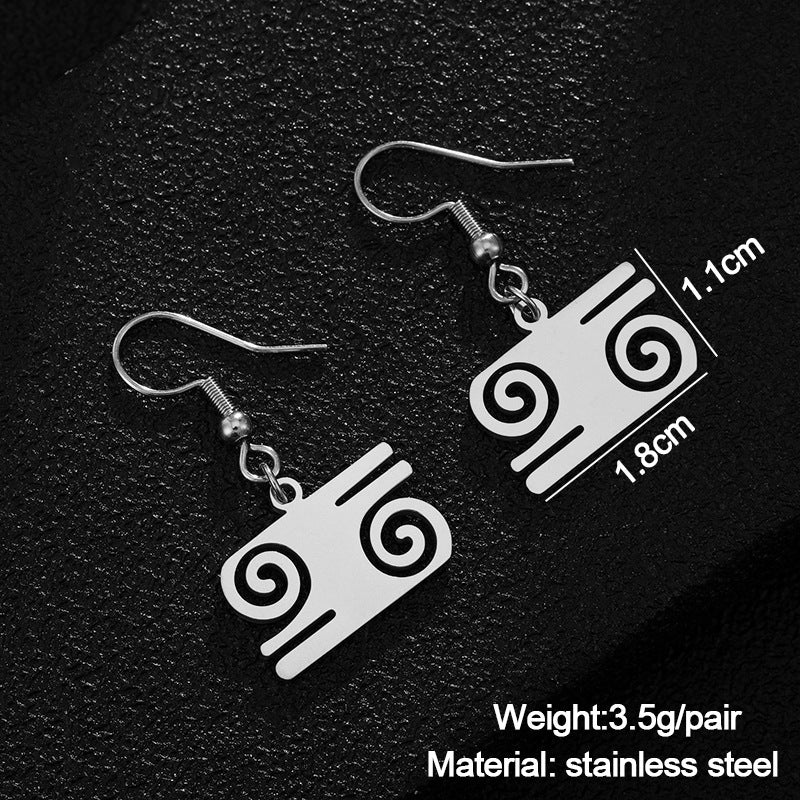 Adinkra Fashion Hollowed-out ear rings