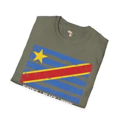 DR Congo strip unisex softstyle tee