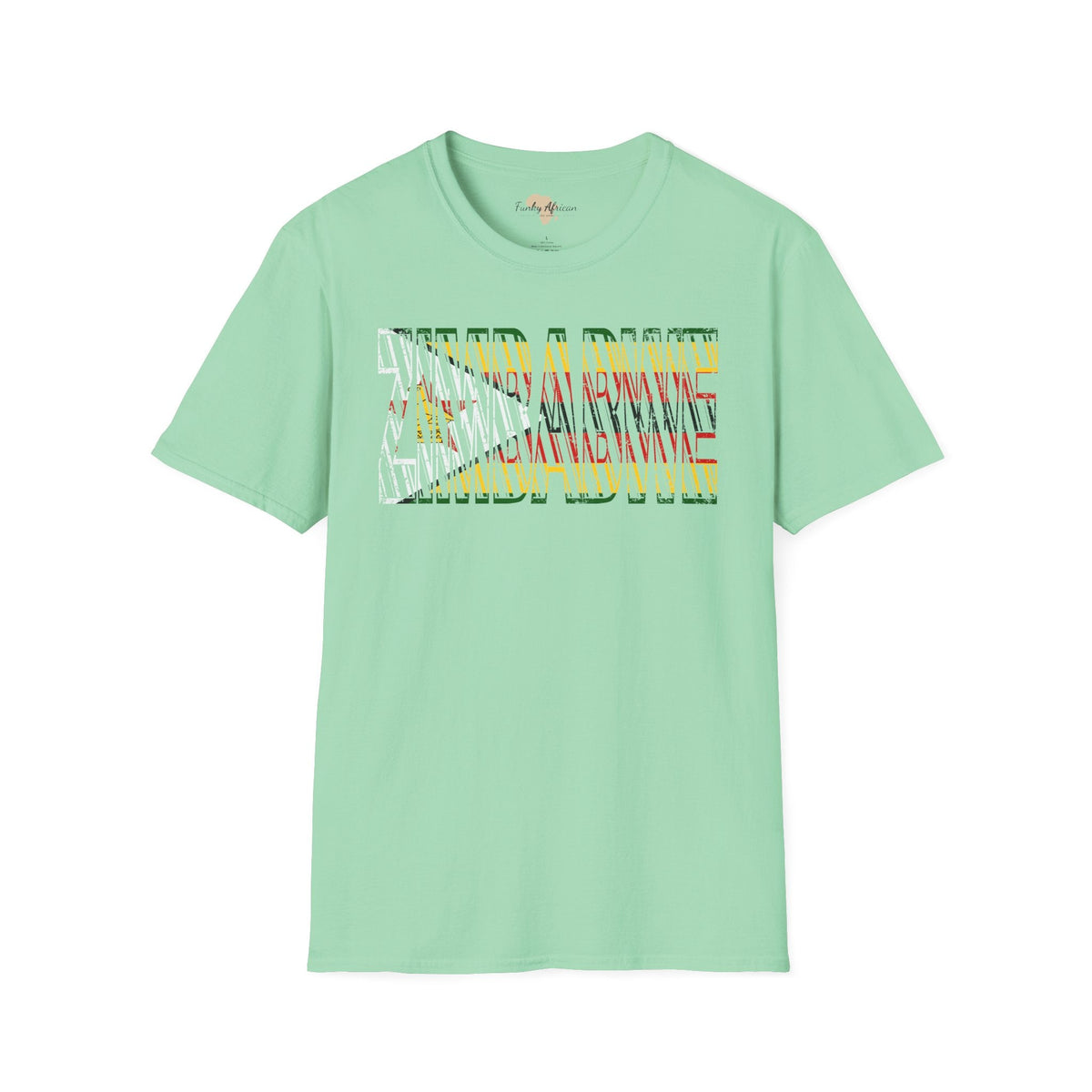 Zimbabwe text unisex softstyle tee Funky African