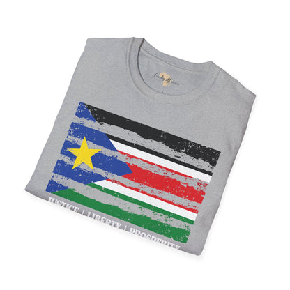 South Sudan strip unisex softstyle tee