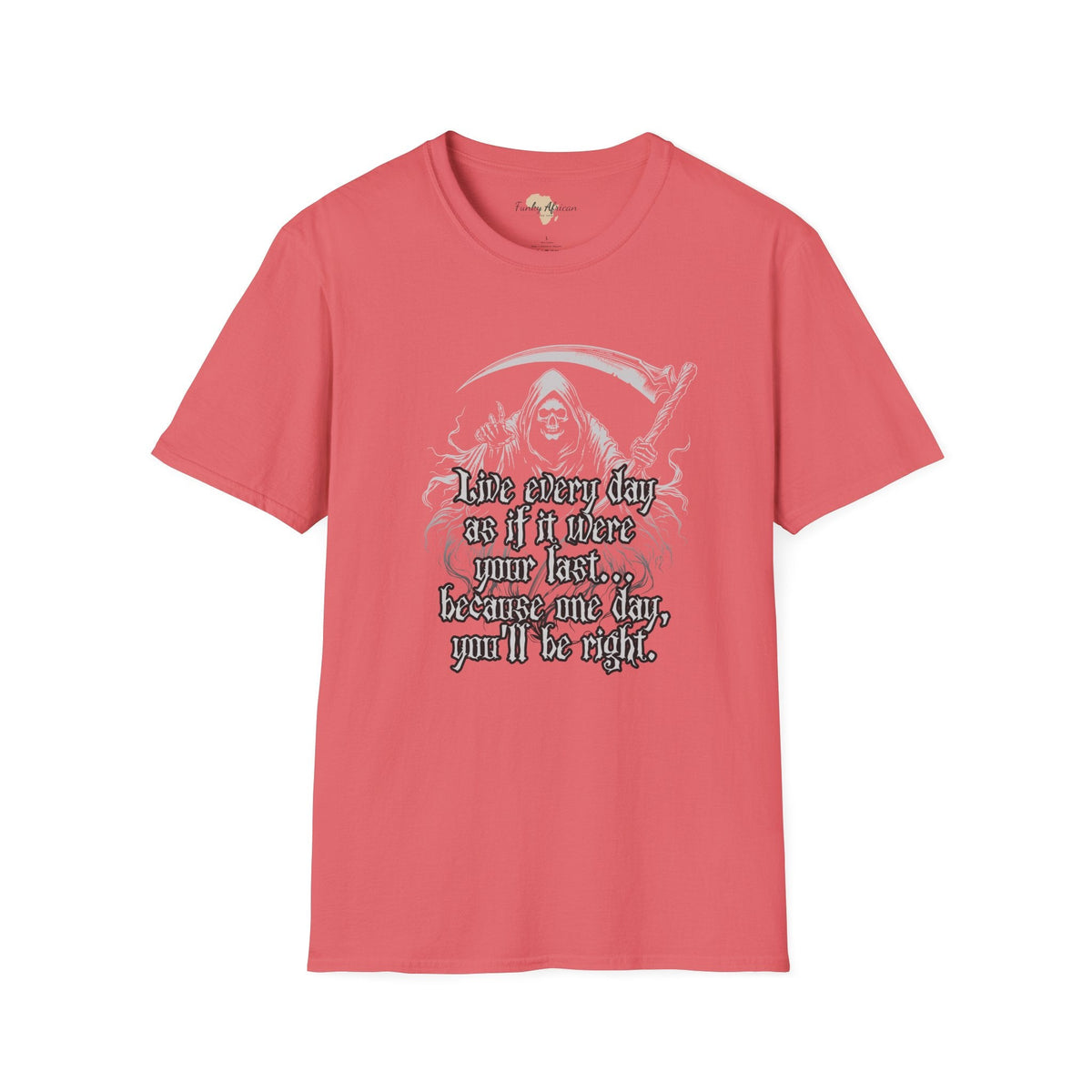 Live everyday unisex softstyle tee Funky African
