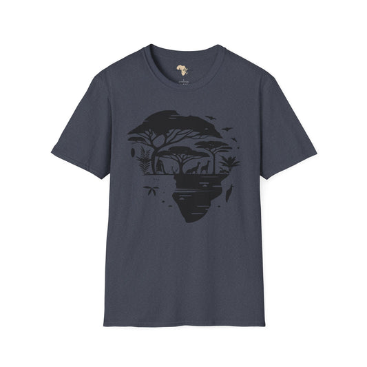 African map graffiti unisex softstyle tee Funky African