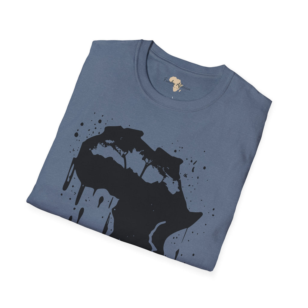 African map graffiti unisex softstyle tee Funky African