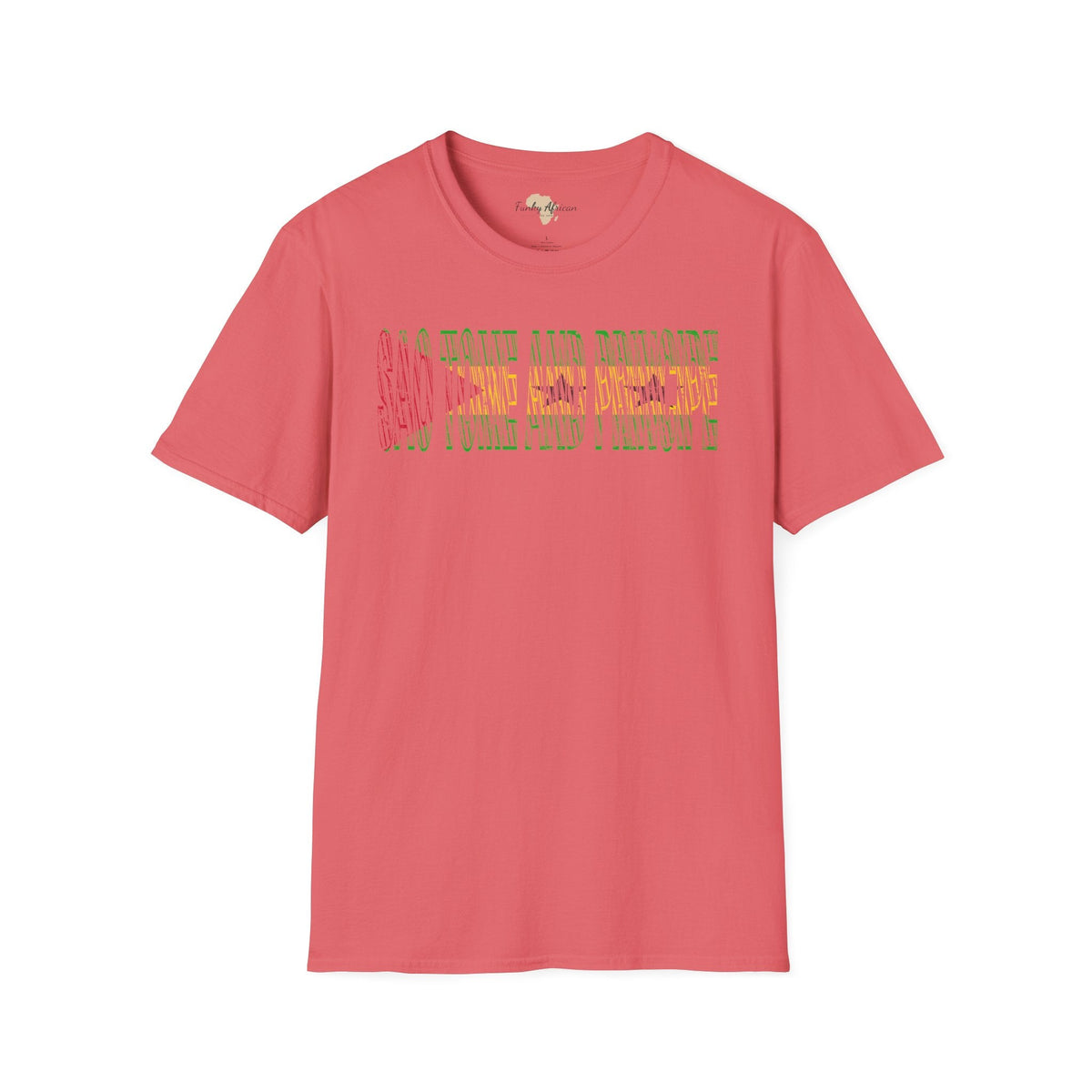 São Tomé and Príncipe text unisex softstyle tee Funky African