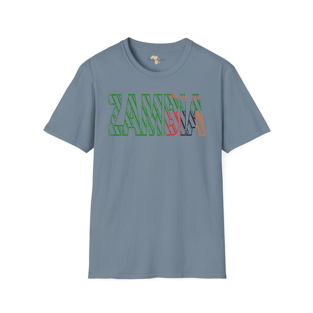 Zambia text unisex softstyle tee Funky African