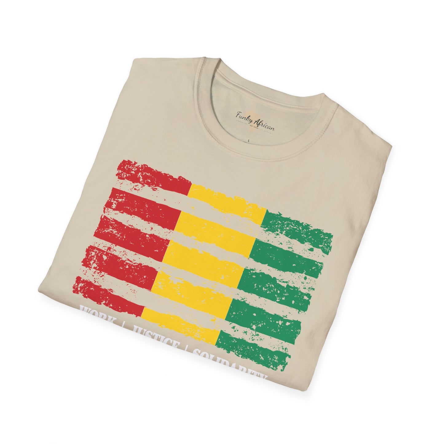 Guinean strip unisex softstyle tee