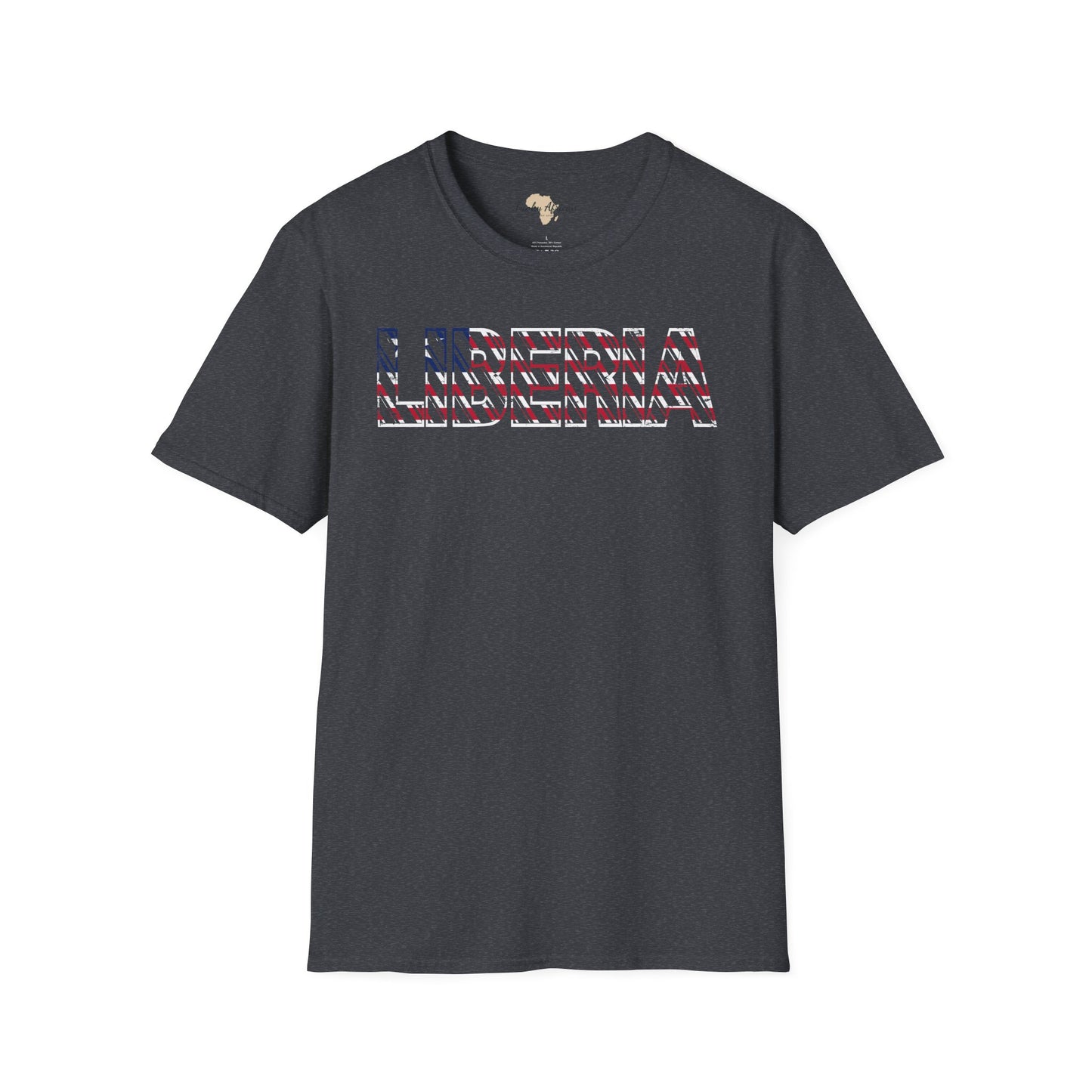 Liberia text unisex softstyle tee