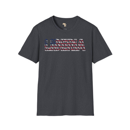 Liberia text unisex softstyle tee