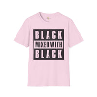 Black mixed with black unisex softstyle tee Funky African