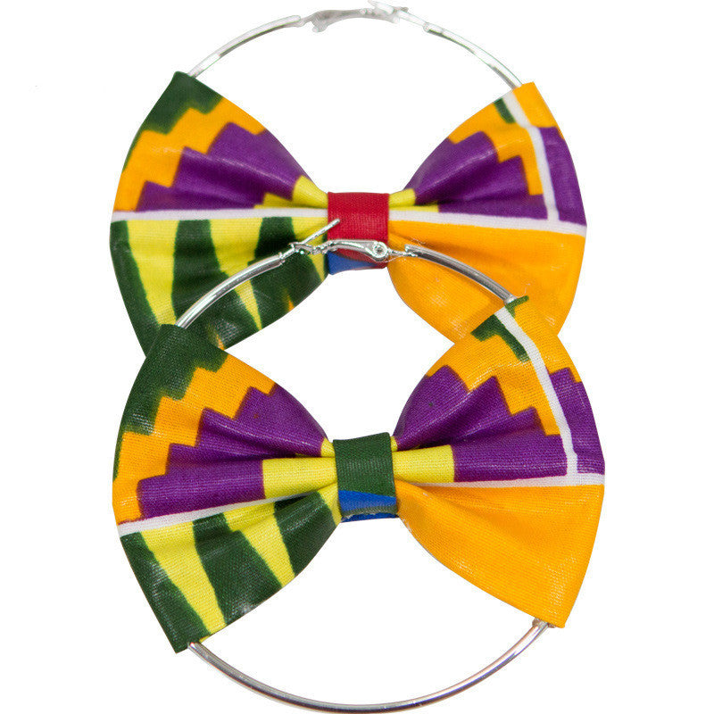 2-piece set of African headscarves and earrings Funky African