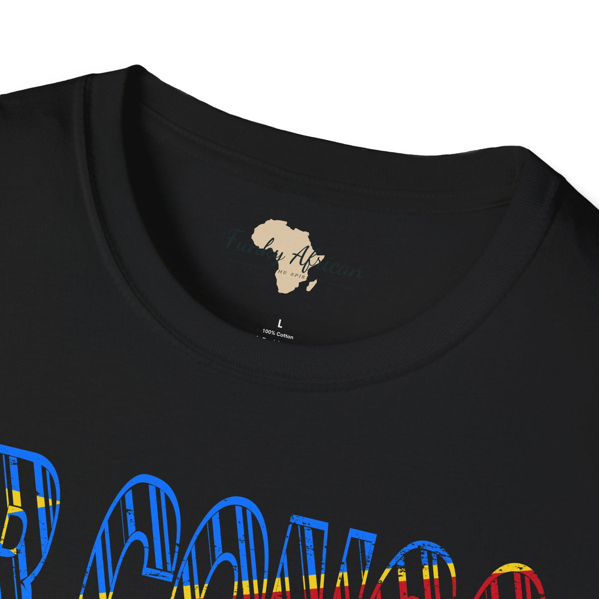 DR Congo text unisex softstyle tee Funky African