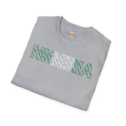 Nigeria text unisex softstyle tee