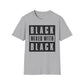 Black mixed with black unisex softstyle tee Funky African