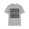 Black mixed with black unisex softstyle tee Funky African