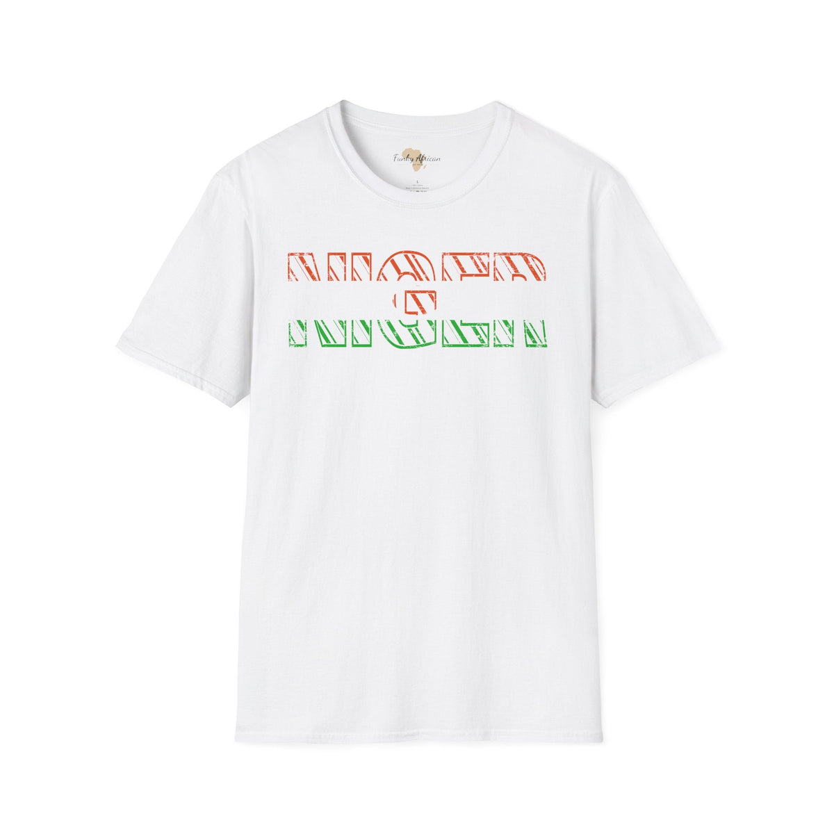 Nigerien text unisex softstyle tee Funky African