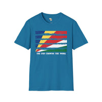 Seychelles strip unisex softstyle tee Funky African