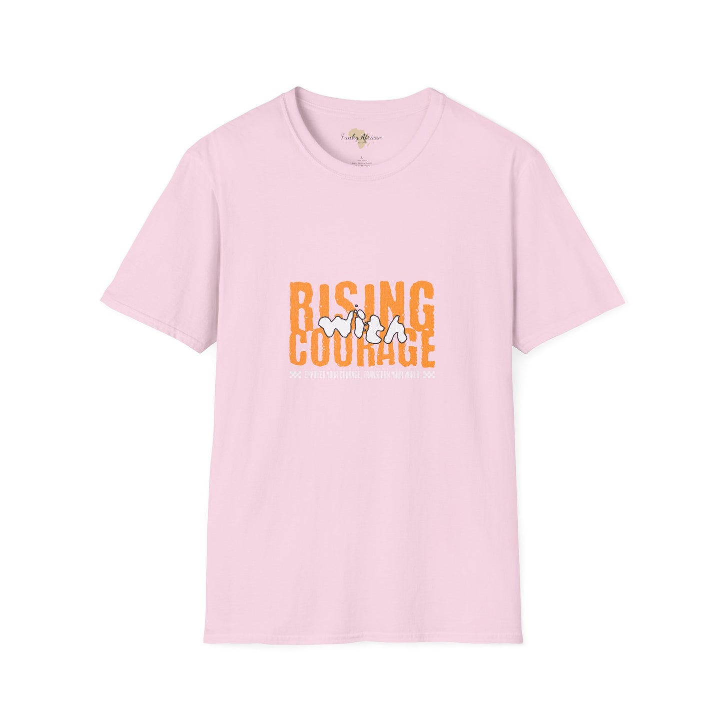 Rising with courage unisex softstyle tee