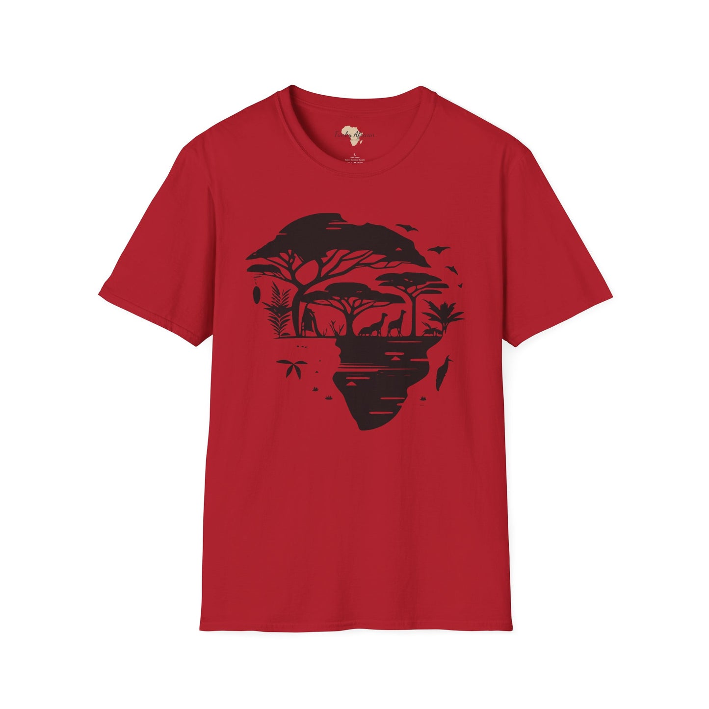 African map graffiti unisex softstyle tee