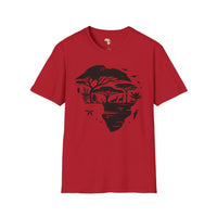 African map graffiti unisex softstyle tee Funky African