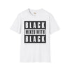 Black mixed with black unisex softstyle tee Funky African