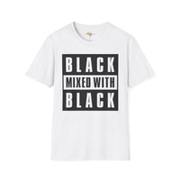 Black mixed with black unisex softstyle tee Funky African