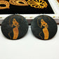 African black queen round earrings Funky African