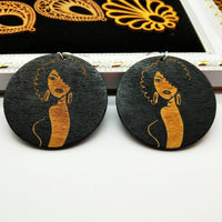 African black queen round earrings Funky African
