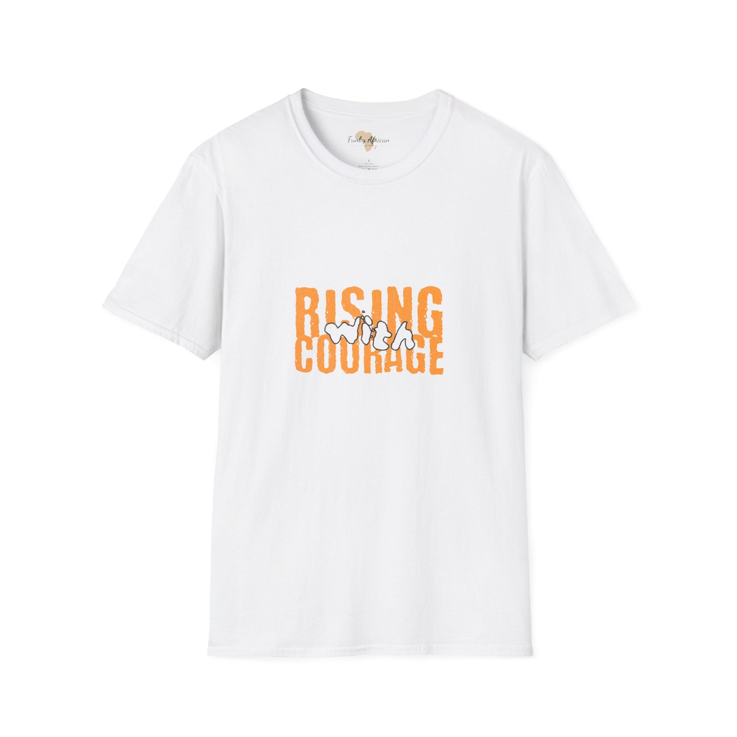 Rising with courage unisex softstyle tee