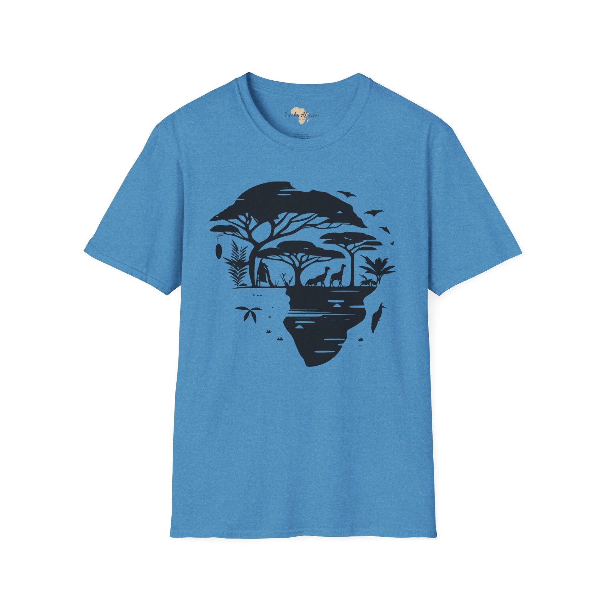 African map graffiti unisex softstyle tee Funky African