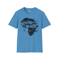 African map graffiti unisex softstyle tee Funky African