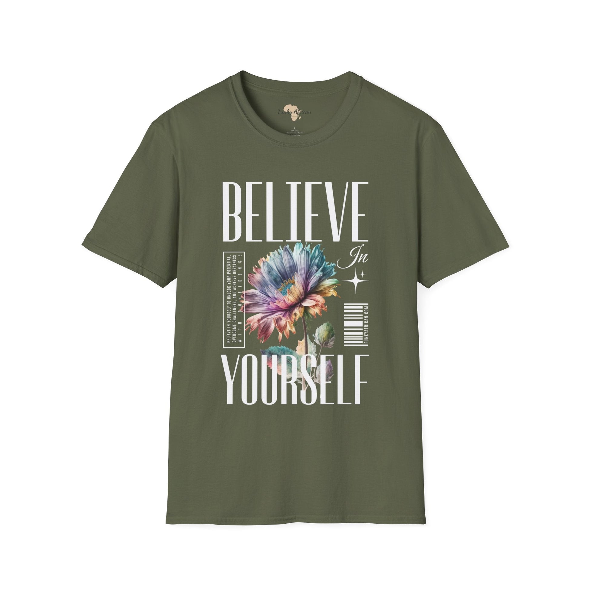 Believe in yourself unisex softstyle tee Funky African