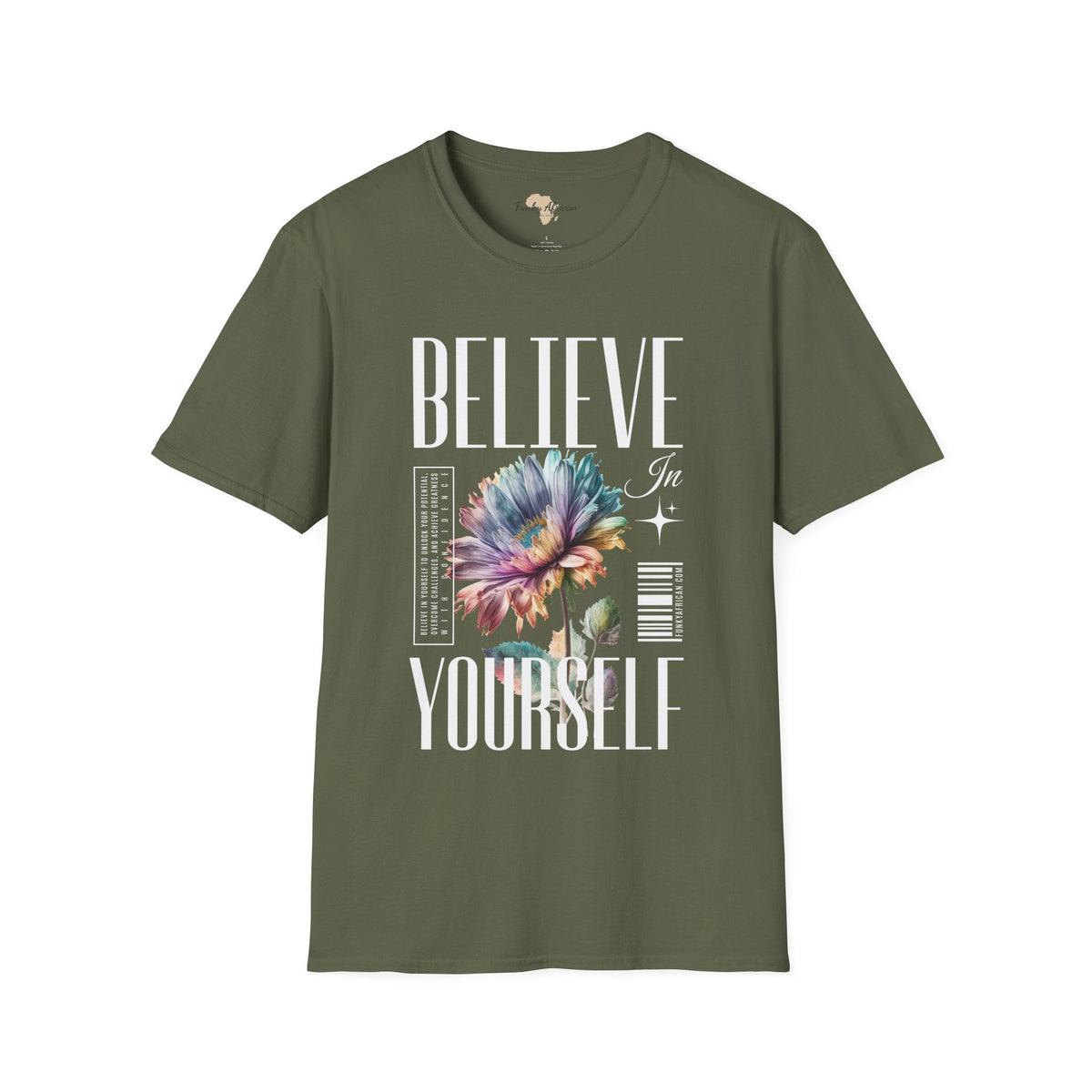 Believe in yourself unisex softstyle tee Funky African