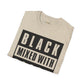Black mixed with black unisex softstyle tee Funky African