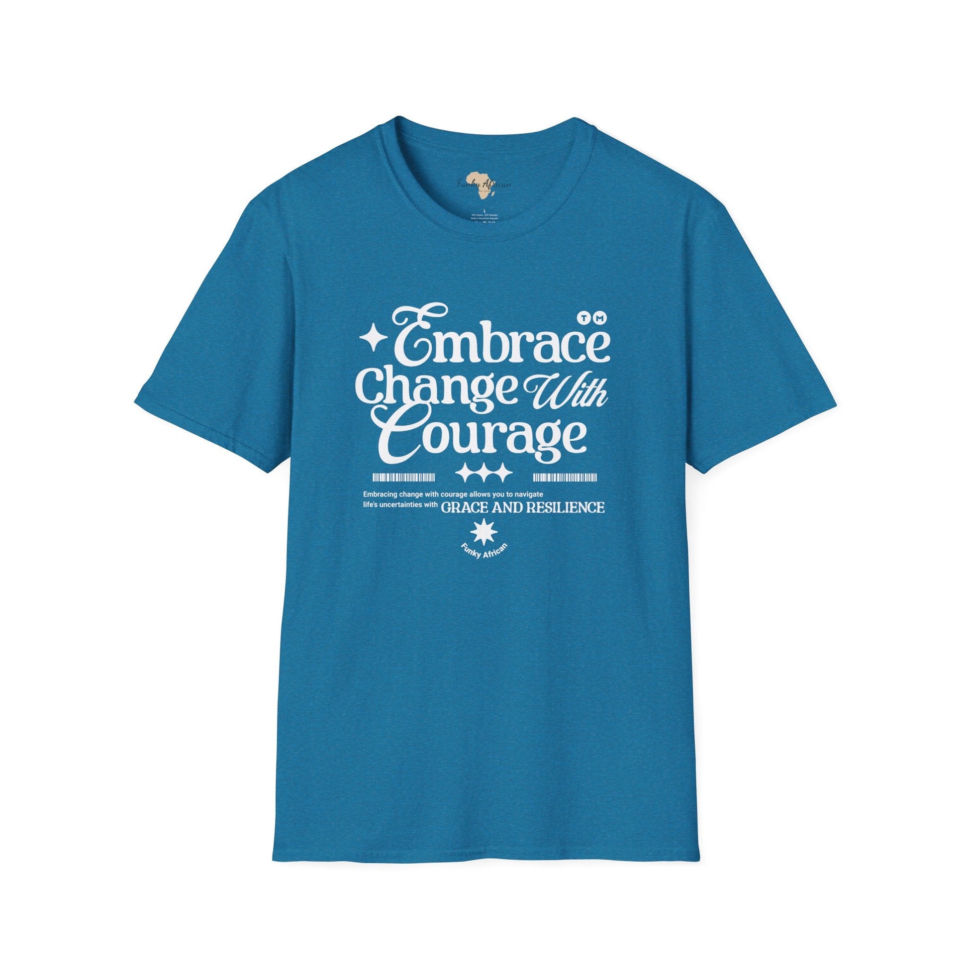 Embrace change unisex softstyle tee Funky African