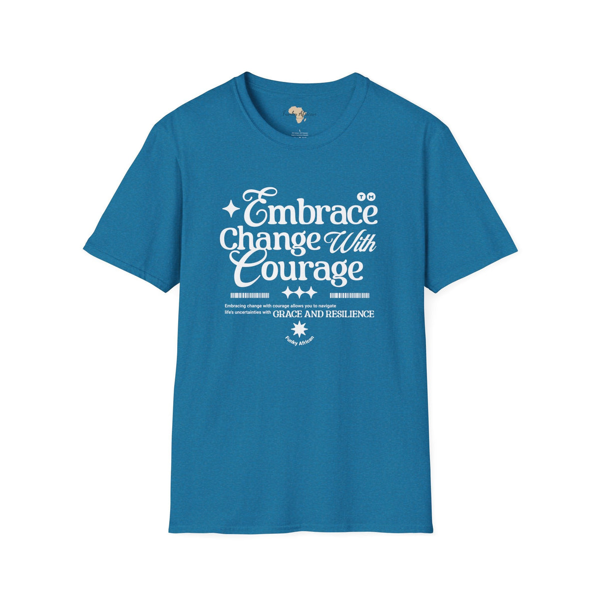 Embrace change unisex softstyle tee Funky African
