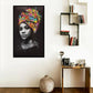 Turban African woman canvas painting Funky African