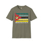 Mozambique strip unisex softstyle tee Funky African
