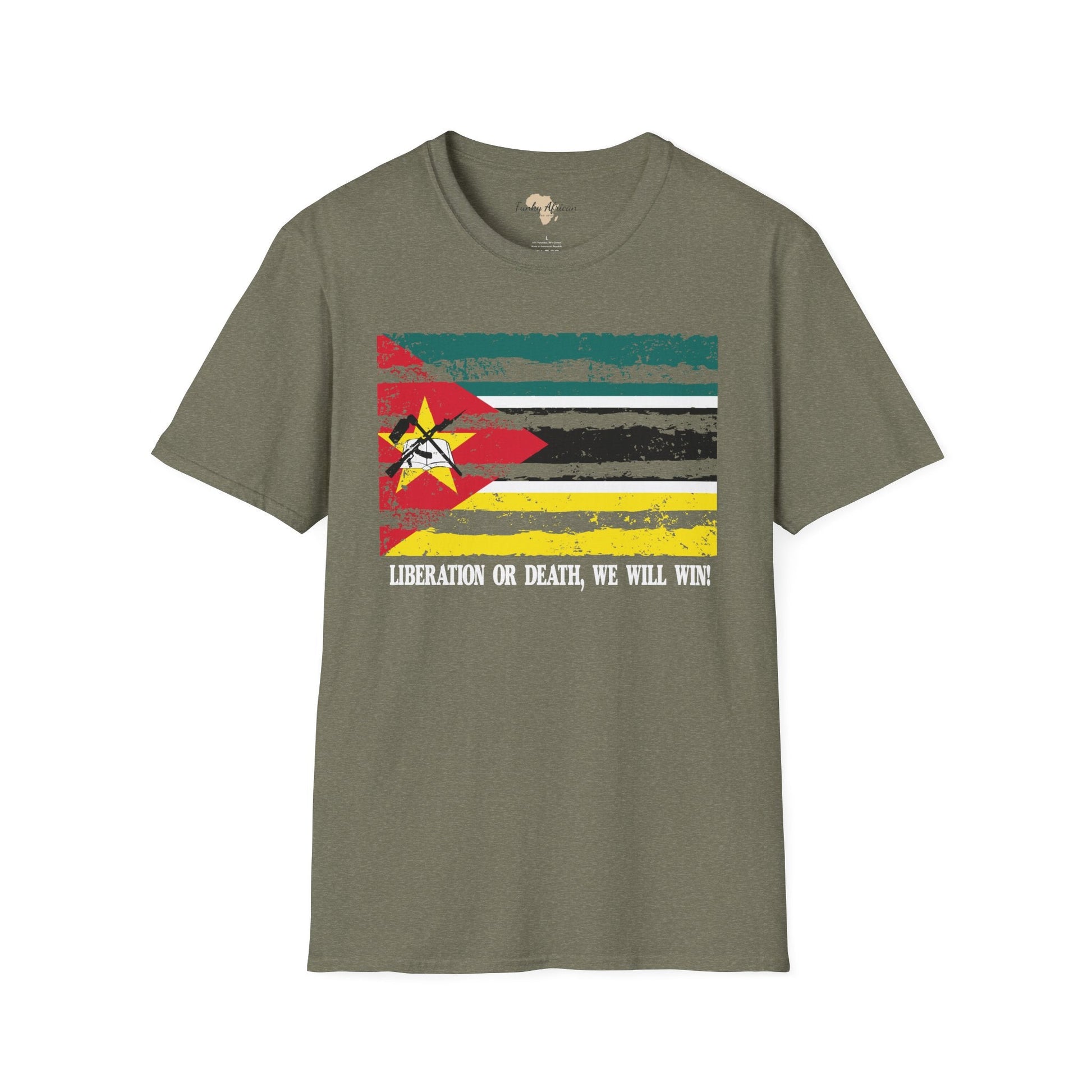 Mozambique strip unisex softstyle tee Funky African