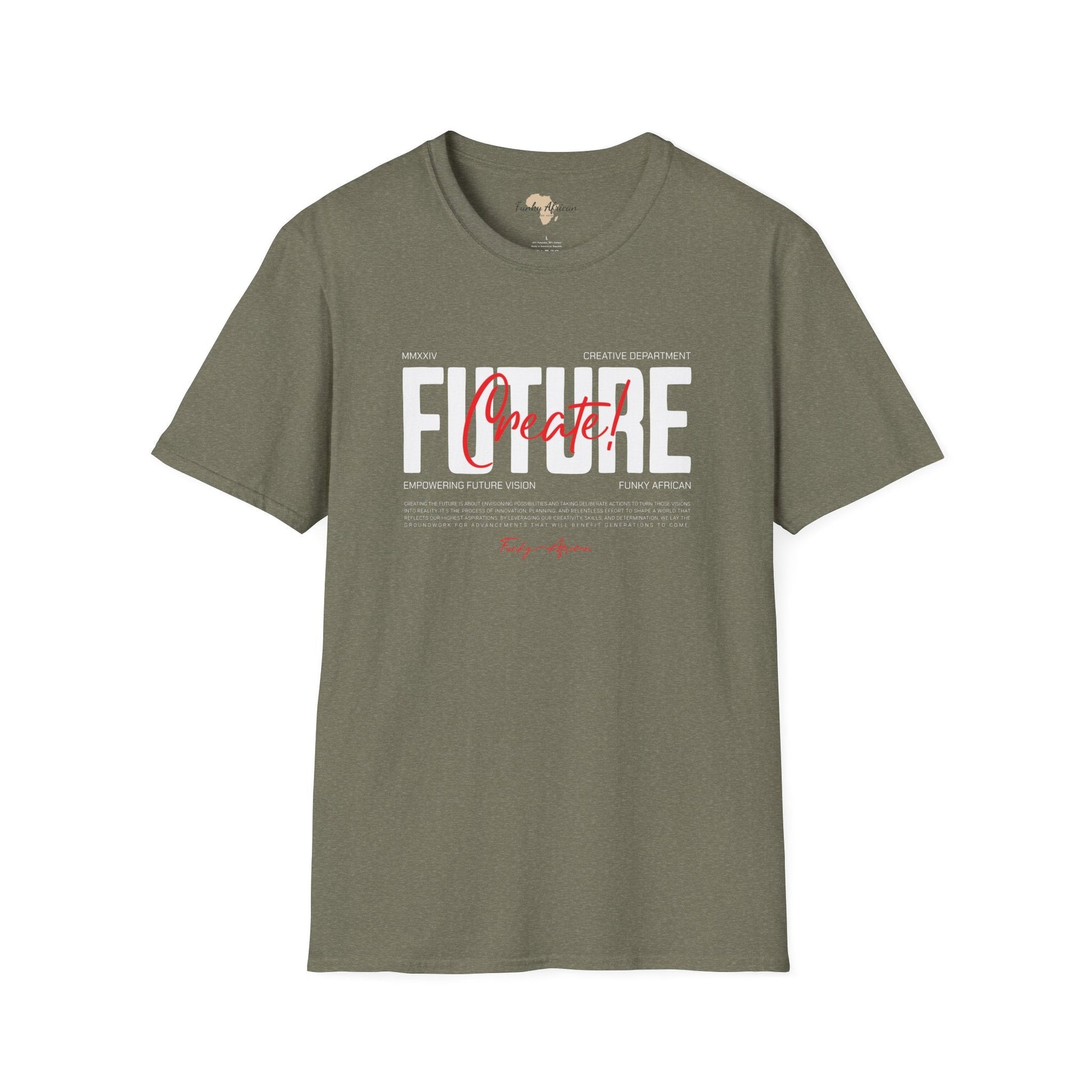 Create your future unisex softstyle tee Funky African