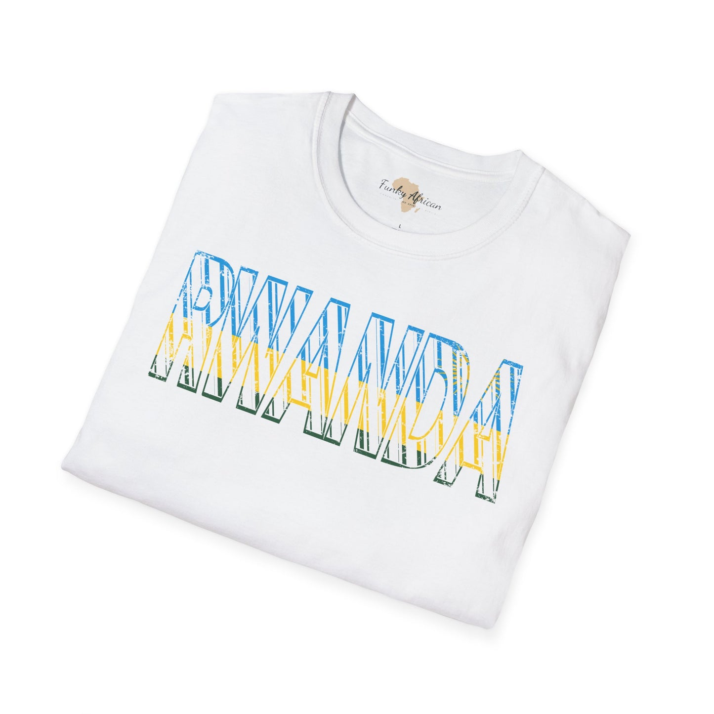 Rwanda text unisex softstyle tee