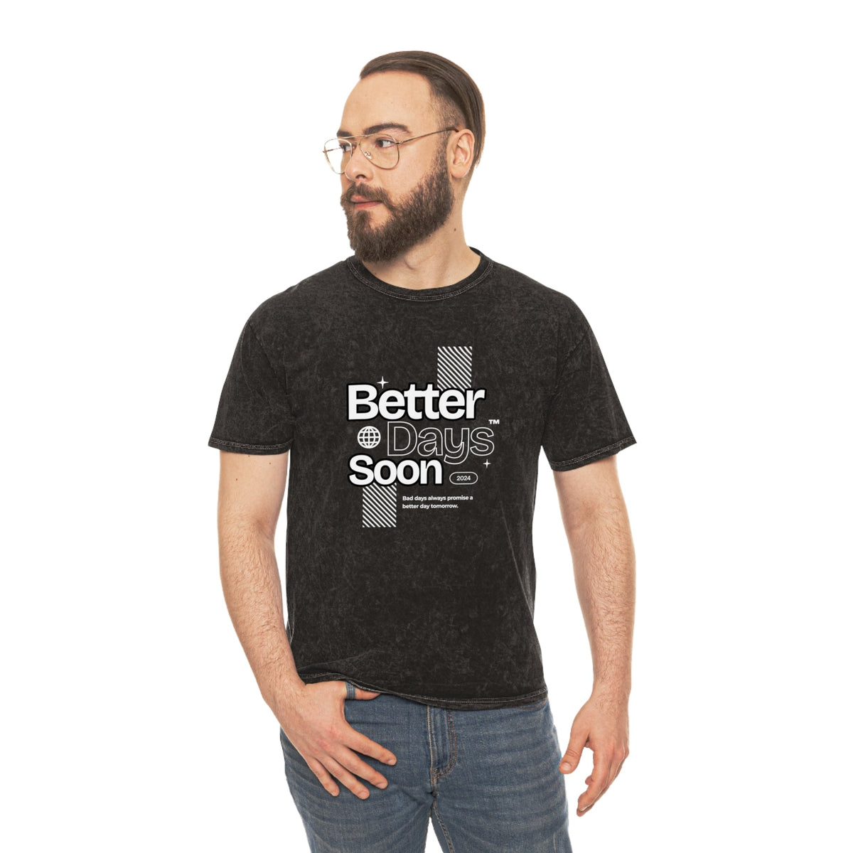 Better days soon unisex wash tee Funky African