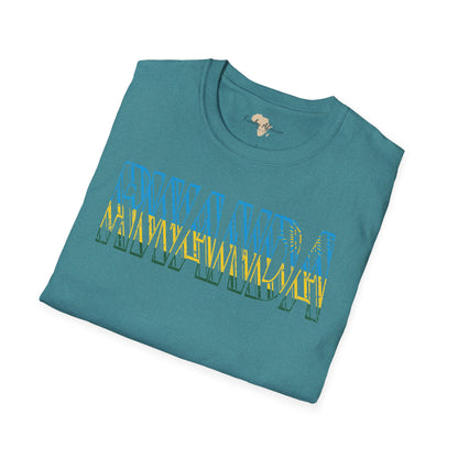 Rwanda text unisex softstyle tee