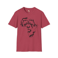 African map graffiti unisex softstyle tee Funky African
