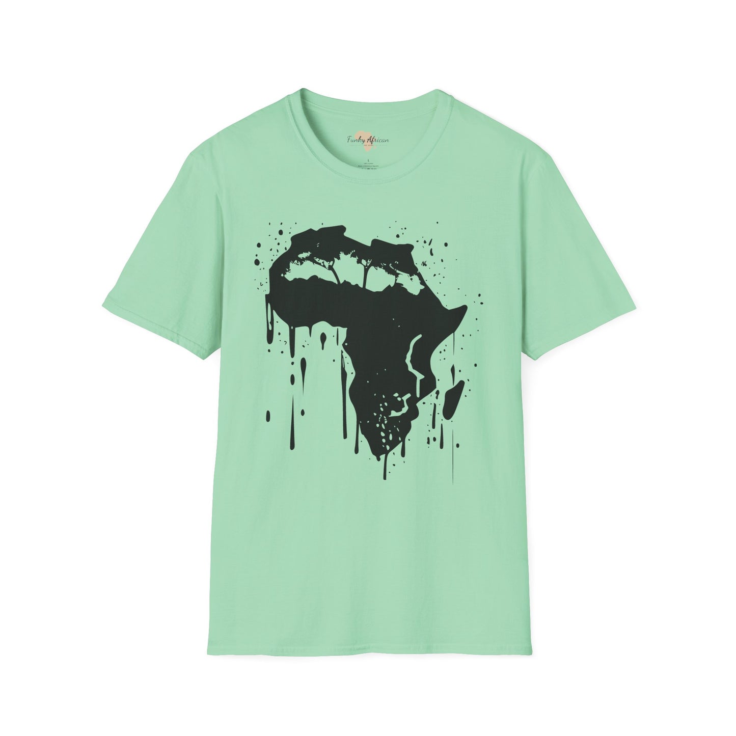 African map graffiti unisex softstyle tee