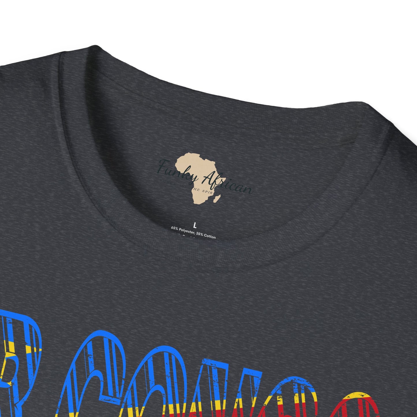 DR Congo text unisex softstyle tee