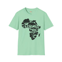 African map unisex softstyle tee Funky African